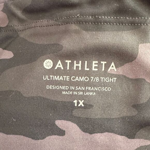ATHLETA Ultimate Stash Pocket Camo 7/8 Tight SuperSonic Grey Women’s Size 1X - Picture 8 of 10